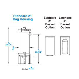 BCB-2-1.5-STD Band Clamps Bag Housing