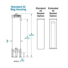 BCB-2-1.5-STD Band Clamps Bag Housing