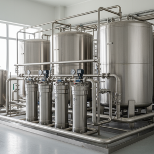 Firefly_Gemini Flash_Ultra high-resolution photograph of a modern commercial water filtration system in a 330114